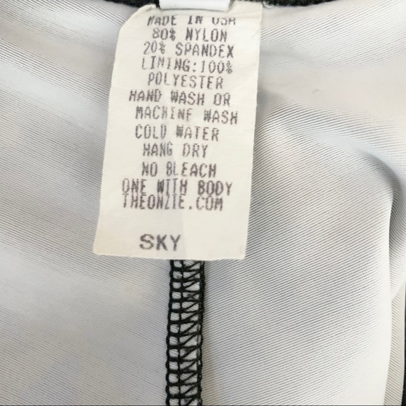 Onzie Sky geometric printed leggings grey yellow colour block high rise XS - Picture 11 of 13